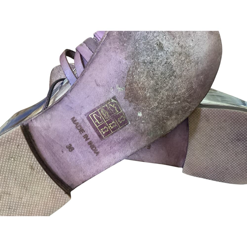 Free People Cami Huarache Wrap Sandals Gladiator Leather Purple sz 36 - Picture 6 of 7